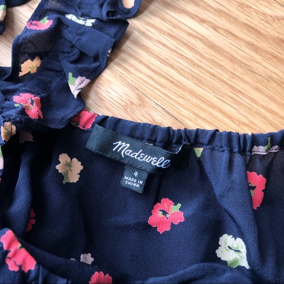 Madewell Silk Ruffle-Strap Cami Top in Confetti Floral - Picture 4 of 5